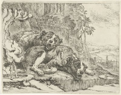 iki yalancı köpek Köpekler (dizi adı) by Joannes Fijt