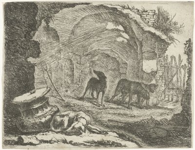 Bir harabede dört köpek Dogs (dizi başlığı) by Joannes Fijt