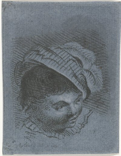 Çocuğun kafası şapkalı by Joannis Jacobus Bijlaert