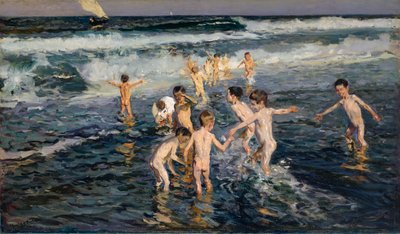 Banyo yapan çocuklar, 1899. by Joaquin Sorolla y Bastida