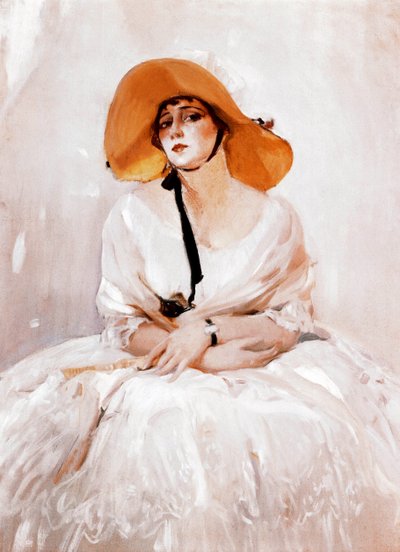 Raquel Meller (1888-1962), İspanyol şarkıcı ve oyuncu portresi. Detay. Joaquin Sorolla'nın (1863-1923) tablosu. 1919. Madrid. Sorolla Müzesi. by Joaquín Sorolla