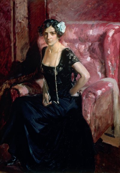 Bir Abiye içinde Clotilde by Joaquín Sorolla