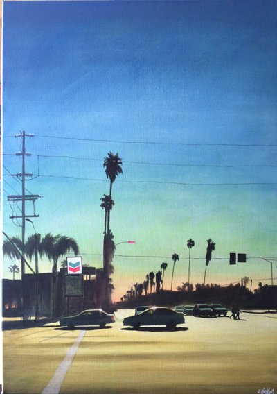 San Fernando Vadisi 10, c.2012 (panel üzerine akrilik) by Joby Hickey