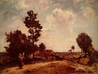 Kadın figürü ile manzara by Johan Barthold Jongkind
