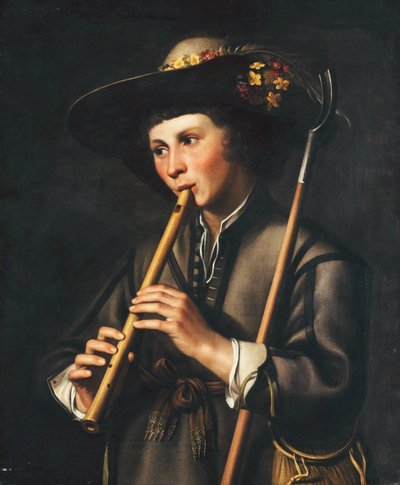 Boruları Oynayan Bir Çoban by Johan Baeck