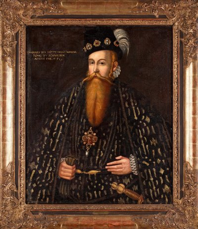 İsveç Kralı III. John (1537-1592) - Johan Baptista van Uther (Utter) tarafından yapılan tablo (aktif 1562-1597), tuval üzerine yağlı boya (101x83 cm) by Johan Baptista van (active 1562 1597) Uther