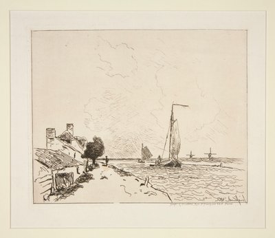 İki Tekne? yelkencilik (İki Yelkenli) by Johan Barthold Jongkind