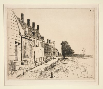 Kanal Kenarındaki Evler by Johan Barthold Jongkind
