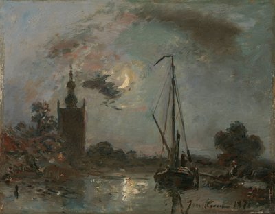 Ay Işığında Fazlalık by Johan Barthold Jongkind