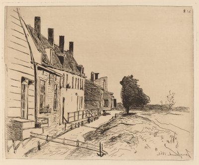 Kanal kıyısındaki evler by Johan Barthold Jongkind
