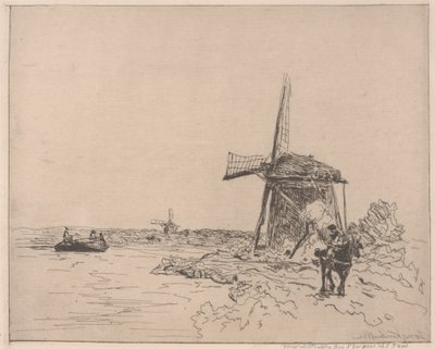 Towpath, Auguste Delâtre (d.1822) tarafından basılmıştır. by Johan Barthold Jongkind