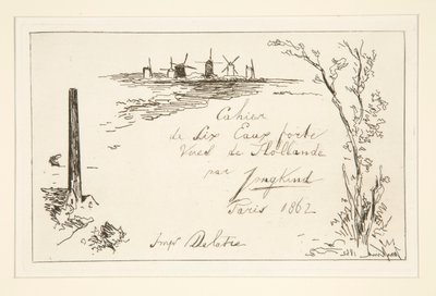 Altı gravürden oluşan defterin adı by Johan Barthold Jongkind