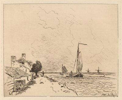 Yelkende İki Tekne by Johan Barthold Jongkind
