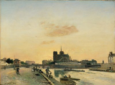 Notre-Dame manzarası, Paris, 1864 by Johan Barthold Jongkind