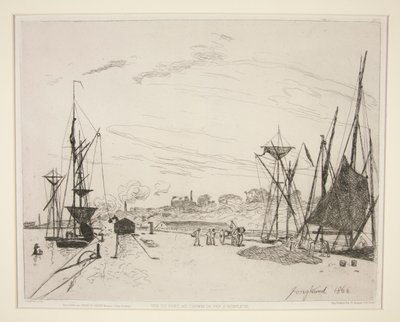 Limandan Demiryoluna Bakış? Honfleur (Honfleur Demiryolundan Limanın Görünümü) by Johan Barthold Jongkind