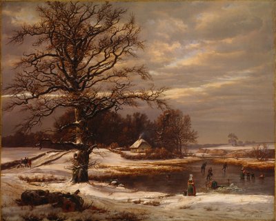 Danimarka kış manzarası by Johan Christian Dahl