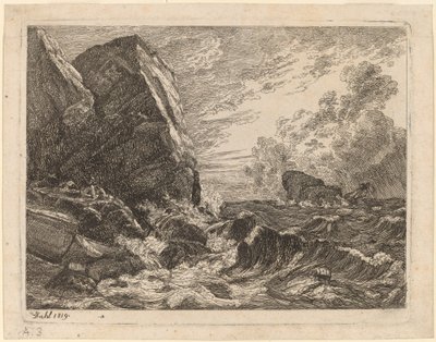 Fırtına Sırasında Norveç Sahili by Johan Christian Dahl