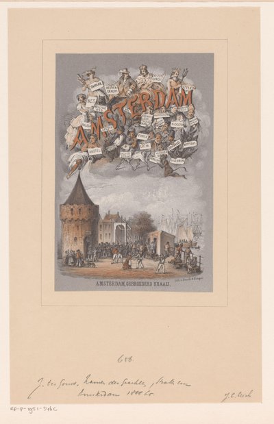 Kapak için: Amsterdam. Bu şehrin kanalları, adaları, meydanları, sokakları, sokakları, köprüleri, kilitleri ve kulelerinin adlarının kökeni ve kökeni by Johan Coenraad Leich