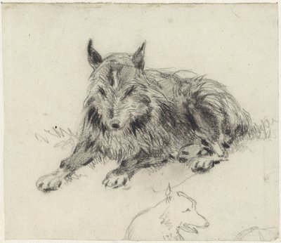 uzanmış çoban köpeği by Johan Daniël Koelman
