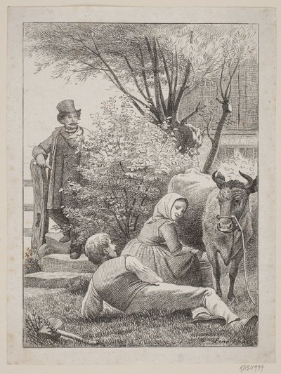 "Sistille hos din røde ko", Chr için başlık sayfası. Winthus "Ağaç kesimi" by Johan Frederik Rosenstand