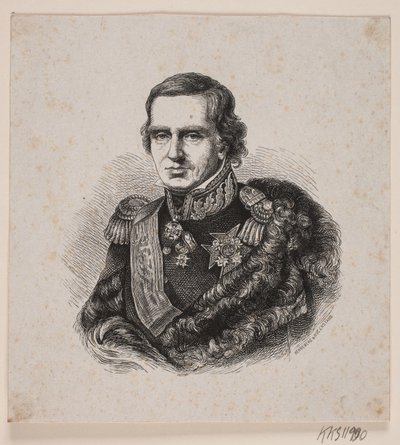 İsveçli Grand Cross yıldızı ile bilinmeyen askeri by Johan Frederik Rosenstand