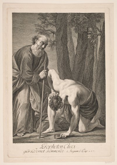 Peygamber Elişa demiri yüzdürür by Johan Georg Preisler