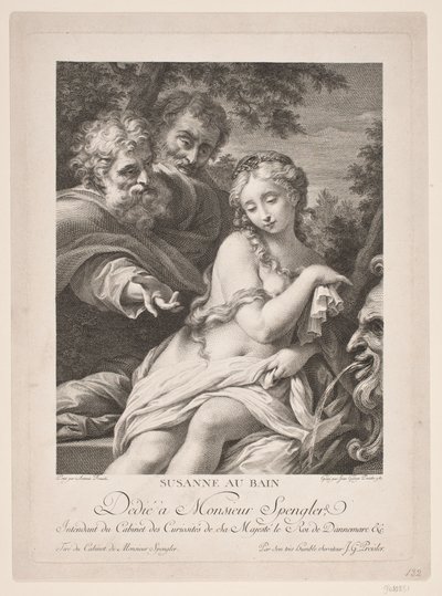 suzanna banyoda by Johan Georg Preisler