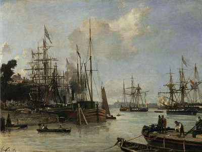 Rotterdam Limanından Bir Görünüm by Johan Jongkind