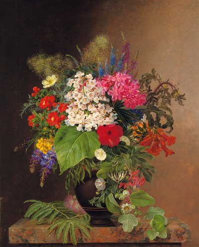 Vazoda konvolvulus, acı bakla, sürat teknesi ve fuşya, 1833 by Johan Laurents Jensen