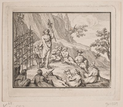 Vinyet. Bacchus ve İlham Perileri by Johan Martin Preisler