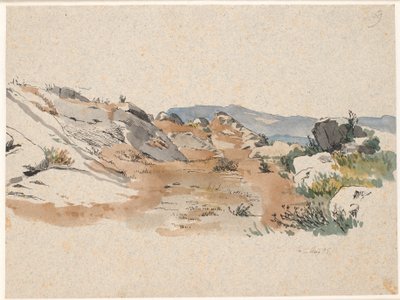 Kayalar ile İtalyan manzara by Johan Thomas Lundbye