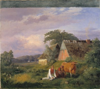 Sağım sahnesi. Christian Winther