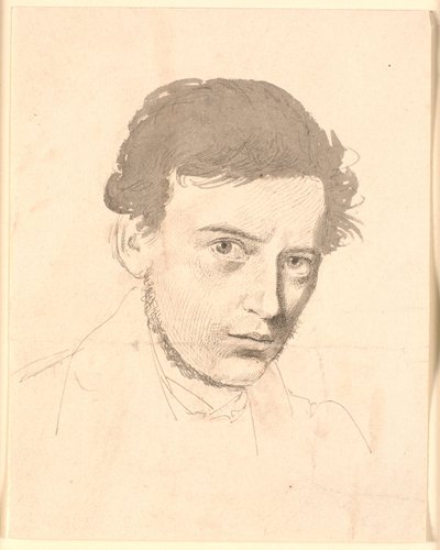 genç bir adam portresi by Johan Thomas Lundbye