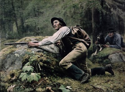 Elk Avı, 1889 by Johan Tiren