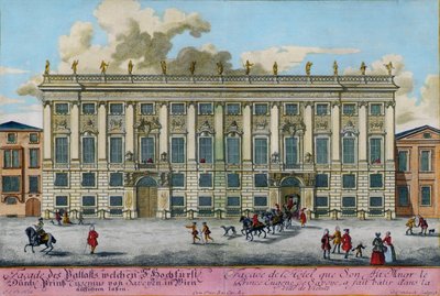 Himmelpfortgasse'deki Savoy Prensi Eugene'nin kış sarayı by Johann Adam Delsenbach