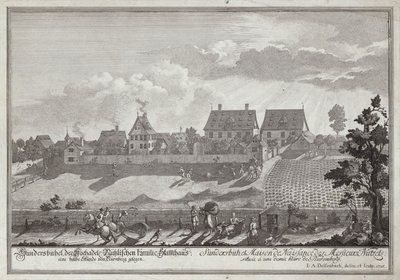 Sundersbuhl, Nutzel ailesinin Nürnberg yakınlarındaki ikametgahı by Johann Adam Delsenbach