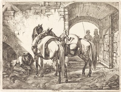 Avluda Kazak Atları by Johann Adam Klein