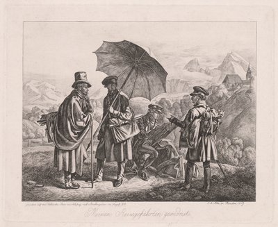 Sanatçılar Yolculuklarında, 1819. by Johann Adam Klein