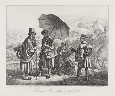 Sanatçılar Yolculuklarında, pub. 1819 by Johann Adam Klein