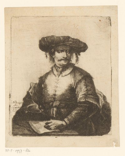 Bilinmeyen bir sanatçının portresi by Johann Andreas Benjamin Nothnagel
