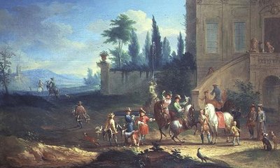 Hawking Partisi (bir çift) by Johann Andreas Graff