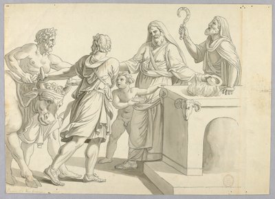 Klasik Bir Kurban by Johann August Nahl the Younger