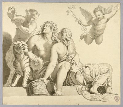 Dionysos ve Ariadne by Johann August Nahl the Younger