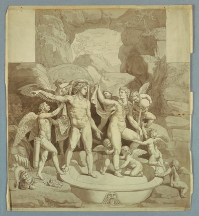 Mars ve Venüs Kendilerini Aşk Tanrısı ve Ruhun Düğününe Hazırlıyor by Johann August Nahl the Younger