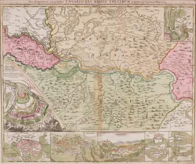 Macar Savaş Tiyatrosu by Johann Baptist Homann