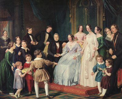 Neuss Ailesi, 1842 by Johann Baptist Joseph Bastine