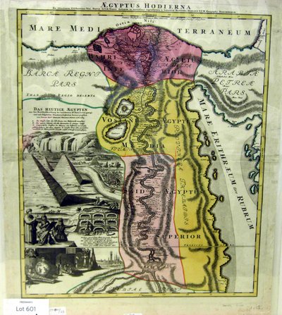 Egypt Today, Mısır Haritası, yak. 1720 by Johann Baptista Homann