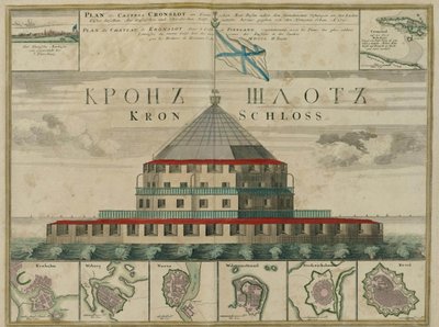 Kronstadt Kalesi Planı, 1750 by Johann Baptista Homann