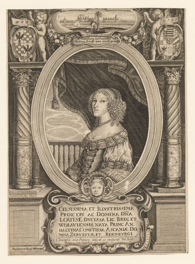 Louise of Anhalt-Dessau 1631-1680, Legnica Düşesi, Brzeg, Wolow ve Olawa, yaklaşık 1660. by Johann Baptista Paravicini
