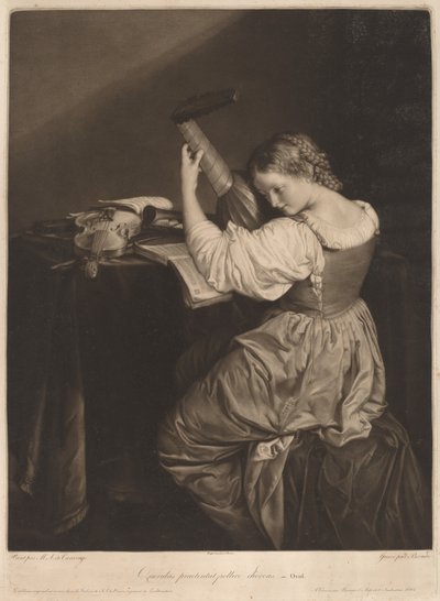 Başparmak akorları patlaması (The Lute Player) by Johann Bernard after Orazio Gentileschi